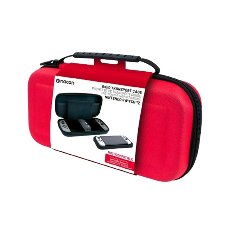 Nacon Rigid Transport Case for Nintendo Switch 2 / Nintendo Switch OLED / Nintendo Switch Lite / Nintendo Switch (Red, Blue, Black)