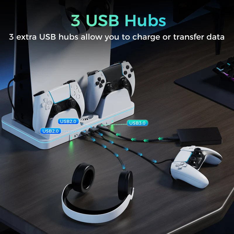 IINE Cooling Charging Station for PS5/PS5 Slim/PS5 Pro (L1061)