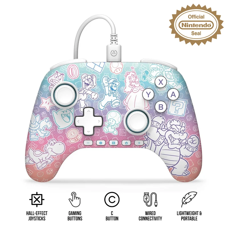 PowerA Advantage Wired Controller for Nintendo Switch 2 (Mushroom Kingdom) (NSGP0526-01)