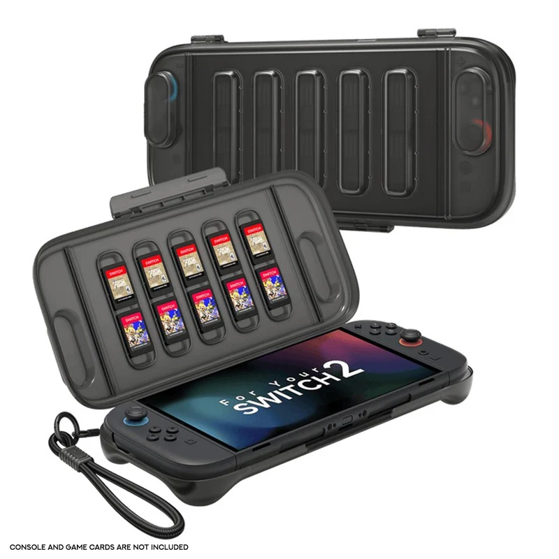 JSAUX Shock-Absorbent Storage Case for Nintendo Switch 2 (PC0116) (Black, Purple)