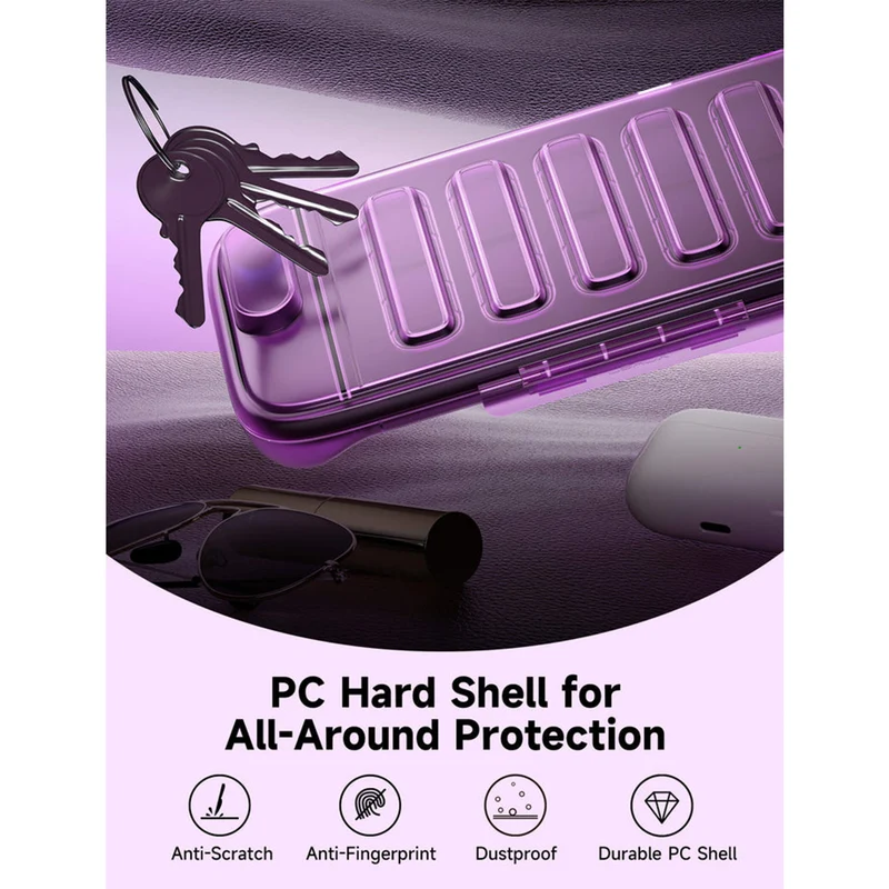 JSAUX Shock-Absorbent Storage Case for Nintendo Switch 2 (PC0116) (Black, Purple)