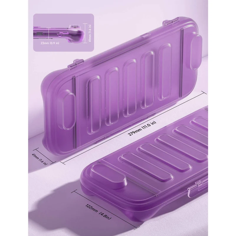 JSAUX Shock-Absorbent Storage Case for Nintendo Switch 2 (PC0116) (Black, Purple)