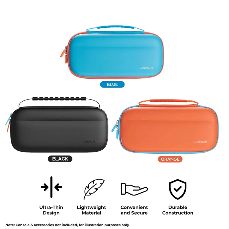 JSAUX Colorful Ultra-thin Carrying Case for Nintendo Switch 2 (Blue, Orange, Black) (BG0119)