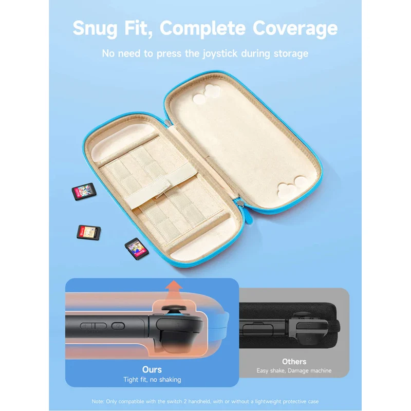 JSAUX Colorful Ultra-thin Carrying Case for Nintendo Switch 2 (Blue, Orange, Black) (BG0119)