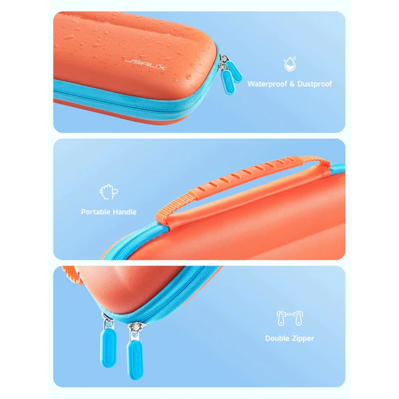 JSAUX Colorful Ultra-thin Carrying Case for Nintendo Switch 2 (Blue, Orange, Black) (BG0119)
