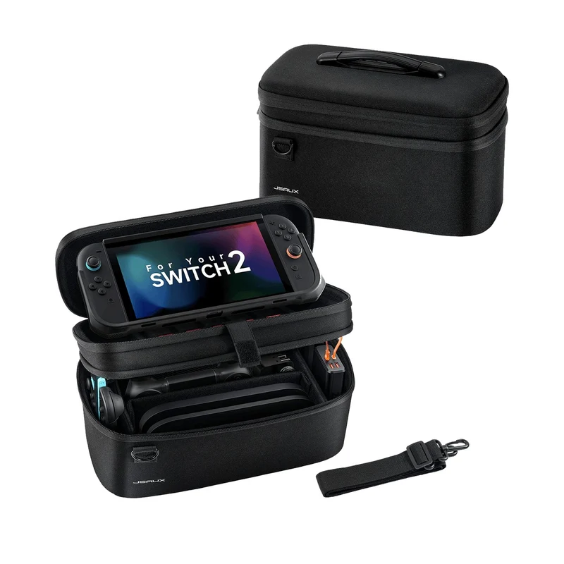 JSAUX All-in-One Travel Storage Carrying Case for Nintendo Switch 2 (Black) (BG0121)
