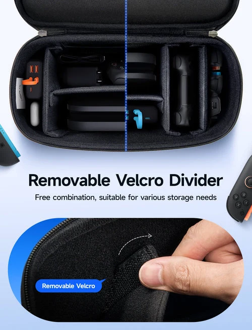 JSAUX All-in-One Travel Storage Carrying Case for Nintendo Switch 2 (Black) (BG0121)