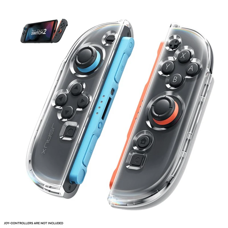 JSAUX Joy-Con Ergonomic Controller Full-Coverage Case for Nintendo Switch 2 (Transparent Grey) (PC0119)