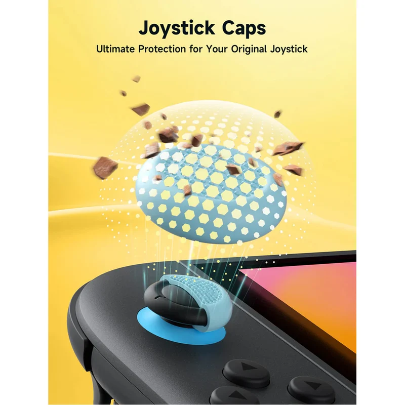JSAUX Multi-Mode Thumb Grip Set for Nintendo Switch 2 (Black, Orange/Blue, Red/Beige, Green, Purple) (GP0404)