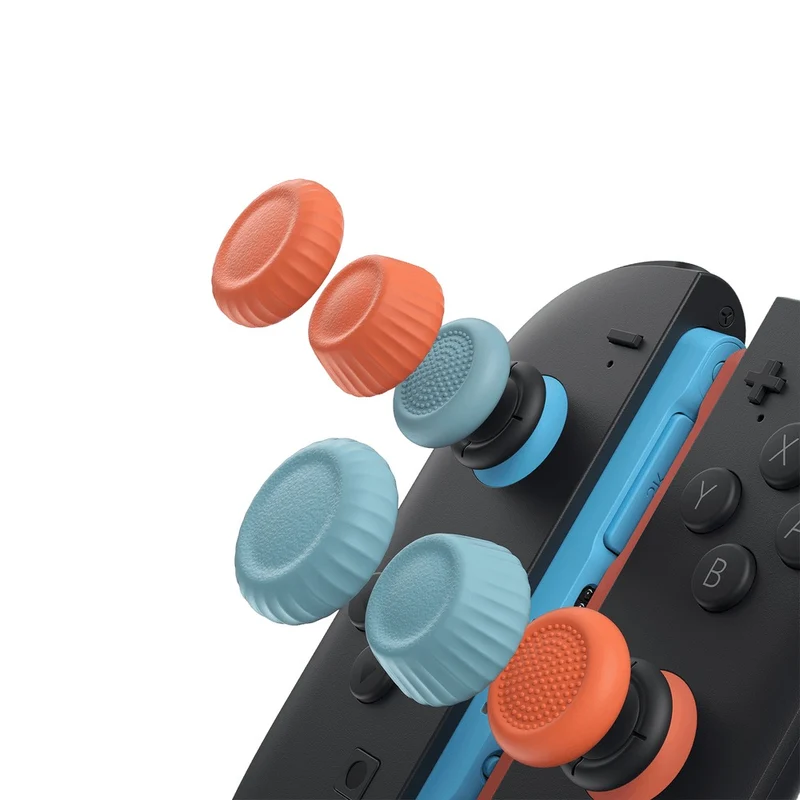 JSAUX Multi-Mode Thumb Grip Set for Nintendo Switch 2 (Black, Orange/Blue, Red/Beige, Green, Purple) (GP0404)
