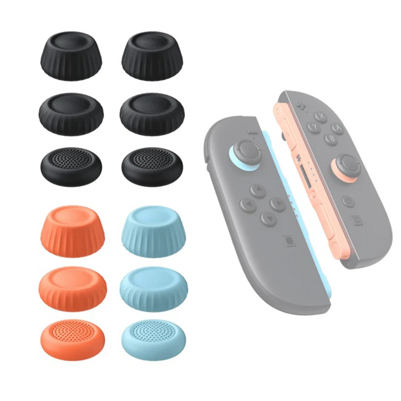 JSAUX Multi-Mode Thumb Grip Set for Nintendo Switch 2 (Black, Orange/Blue, Red/Beige, Green, Purple) (GP0404)