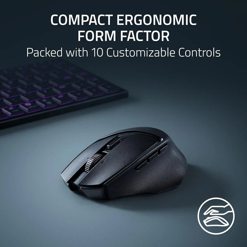 Razer Basilisk Mobile Portable Ergonomic Wireless Gaming Mouse (Black)