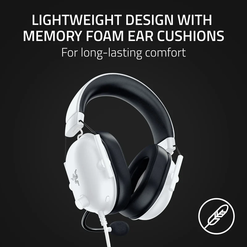 Razer BlackShark V2 X Multi-Platform Wired Esports Headset (Special White)