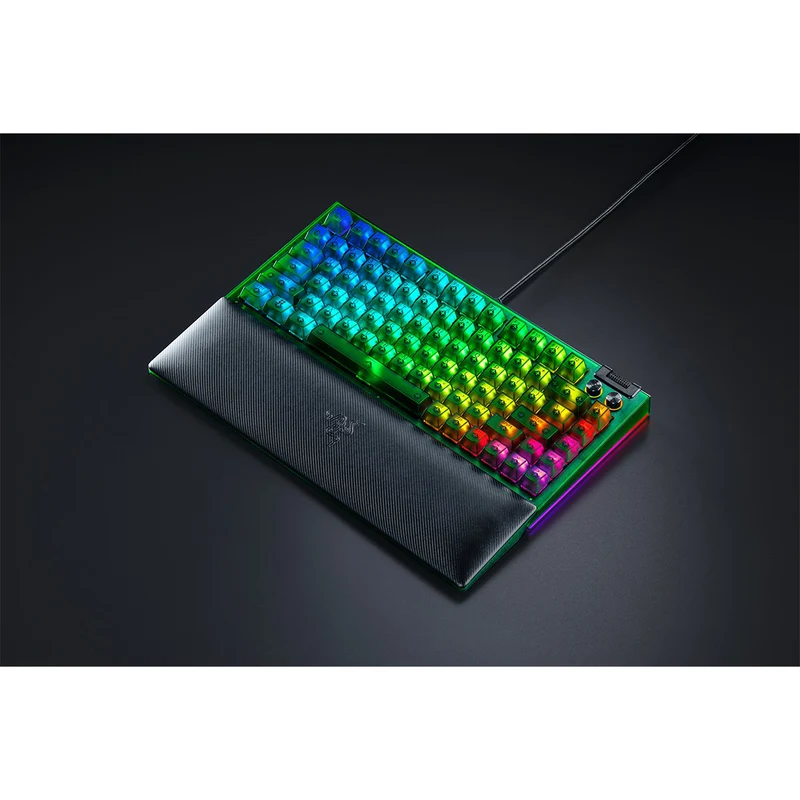 Razer BlackWidow V4 75% Hot-Swappable Mechanical Gaming Keyboard (Orange Switches) (Phantom Green)