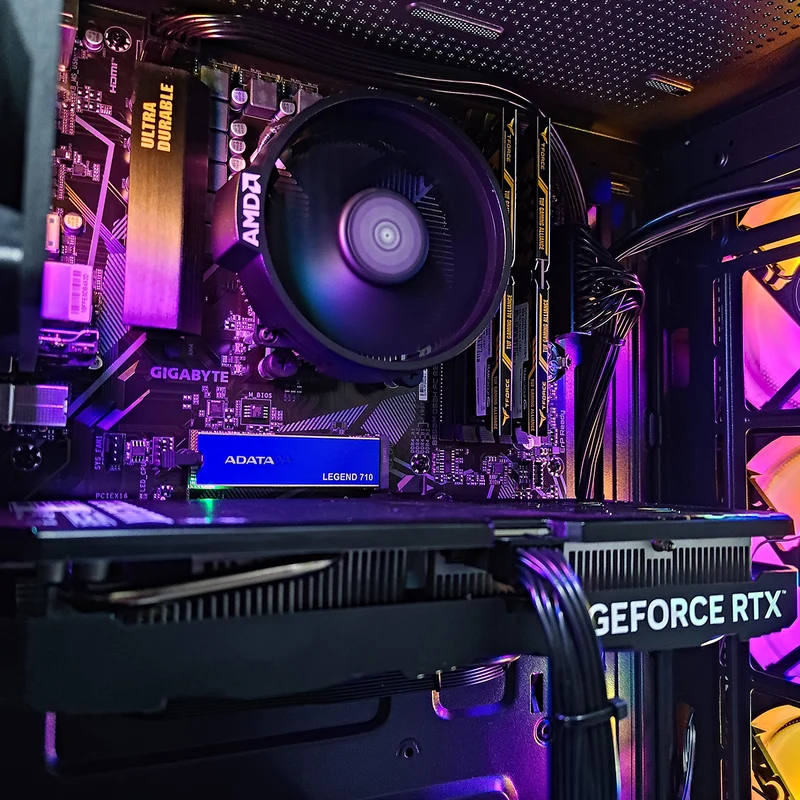 Alpha Echo Black Desktop Gaming PC | AMD Ryzen 5 5600 | 16GB RAM | 512GB SSD | w/ WiFi + Bluetooth | GeForce RTX 4060 | Windows 11