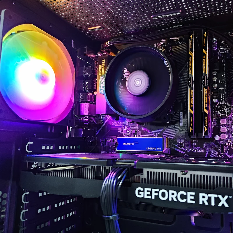 Alpha Echo Black Desktop Gaming PC | AMD Ryzen 5 5600 | 16GB RAM | 512GB SSD | w/ WiFi + Bluetooth | GeForce RTX 4060 | Windows 11