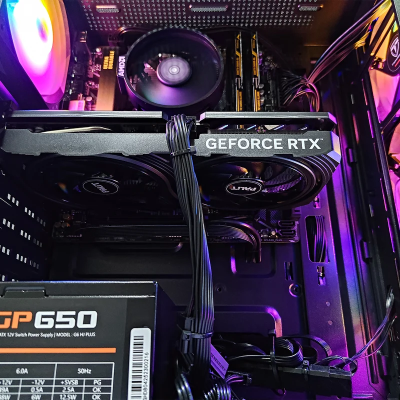 Alpha Echo Black Desktop Gaming PC | AMD Ryzen 5 5600 | 16GB RAM | 512GB SSD | w/ WiFi + Bluetooth | GeForce RTX 4060 | Windows 11