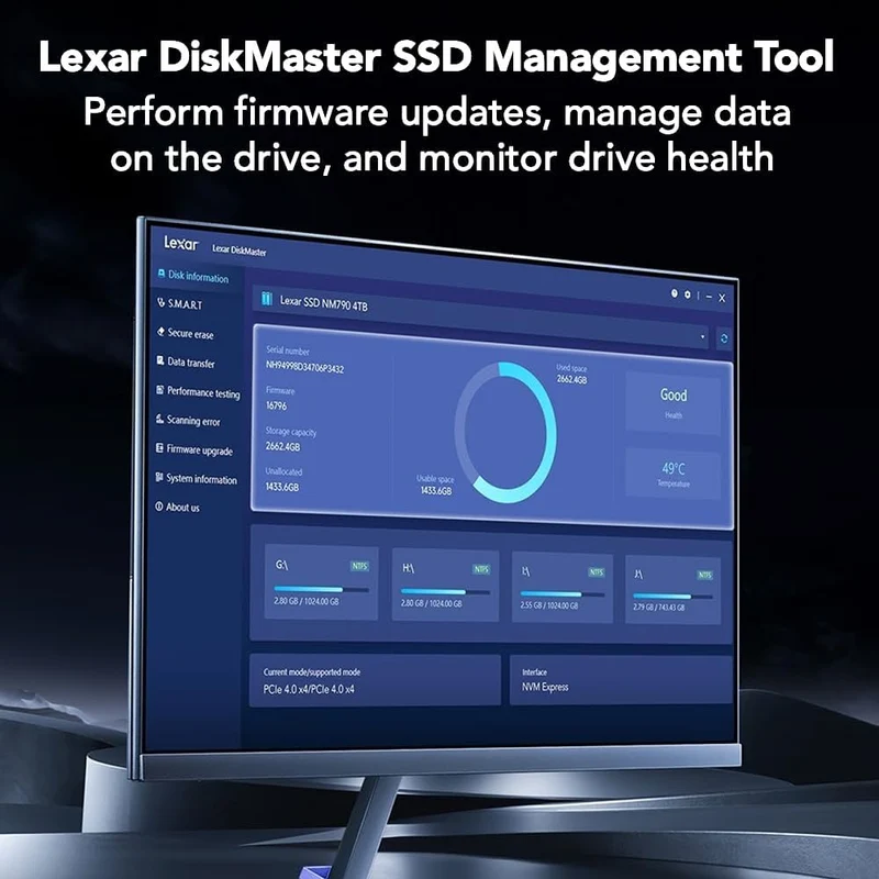 Lexar NQ780 2TB M.2 2280 7000MB/s Read PCIe Gen4x4 NVMe SSD (LNQ780X002T-RNNNG)