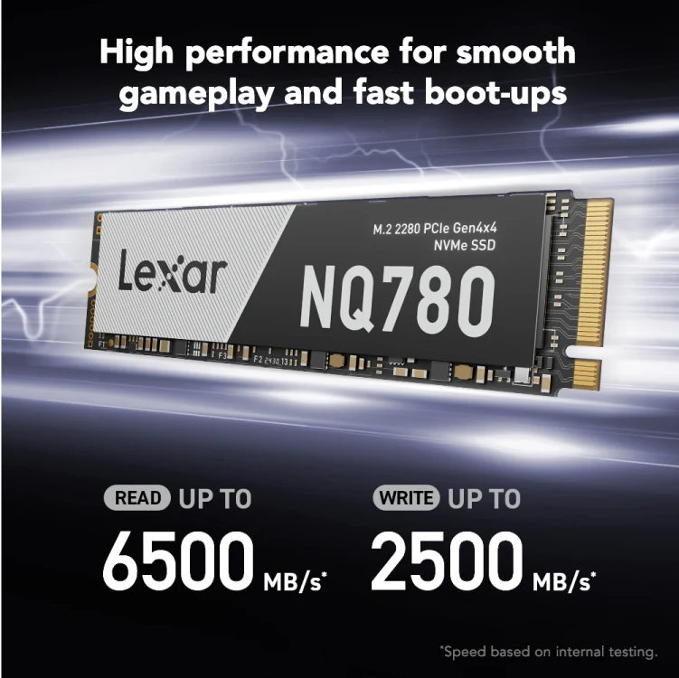 Lexar NQ780 1TB M.2 2280 6500MB/s Read PCIe Gen4x4 NVMe SSD (LNQ780X001T-RNNNG)