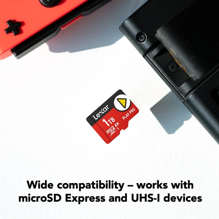 Lexar PLAY PRO MicroSDXC Express Card for Nintendo Switch 2 (256GB, 512GB, 1TB)