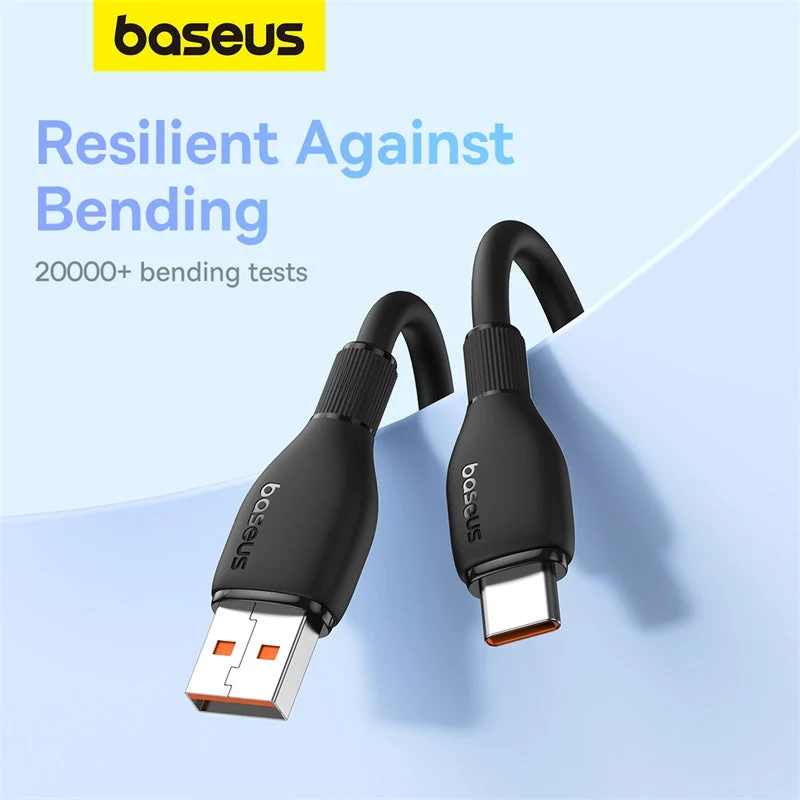 Baseus Pudding Series Fast Charging Cable USB to Type-C 100W 2M (Cluster Black) (P10355703111-B2)