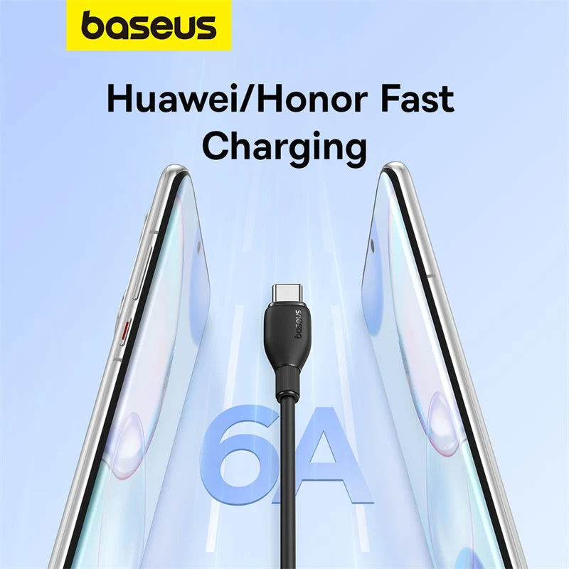 Baseus Pudding Series Fast Charging Cable USB to Type-C 100W 2M (Cluster Black) (P10355703111-B2)
