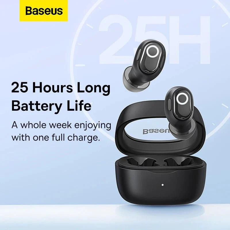 Baseus Bowie WM02 Mini In-ear True Wireless Earphone (Black, Creamy White, Blue, Purple) (NGTW370201, NGTW370202, NGTW370203, NGTW370205)
