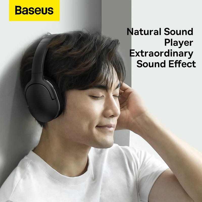 Baseus Encok Wireless Headphone D02 Pro (Black, White) (NGTD010301, NGTD010302)