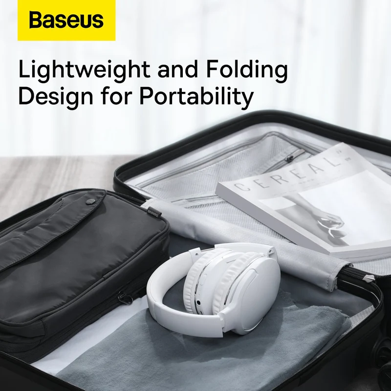Baseus Encok Wireless Headphone D02 Pro (Black, White) (NGTD010301, NGTD010302)