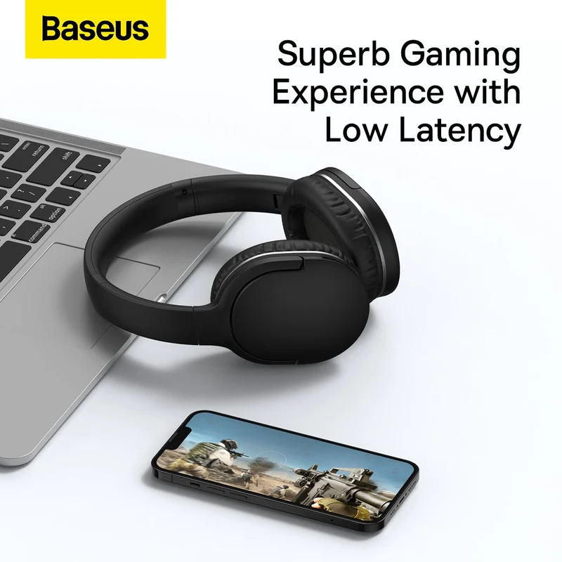 Baseus Encok Wireless Headphone D02 Pro (Black, White) (NGTD010301, NGTD010302)