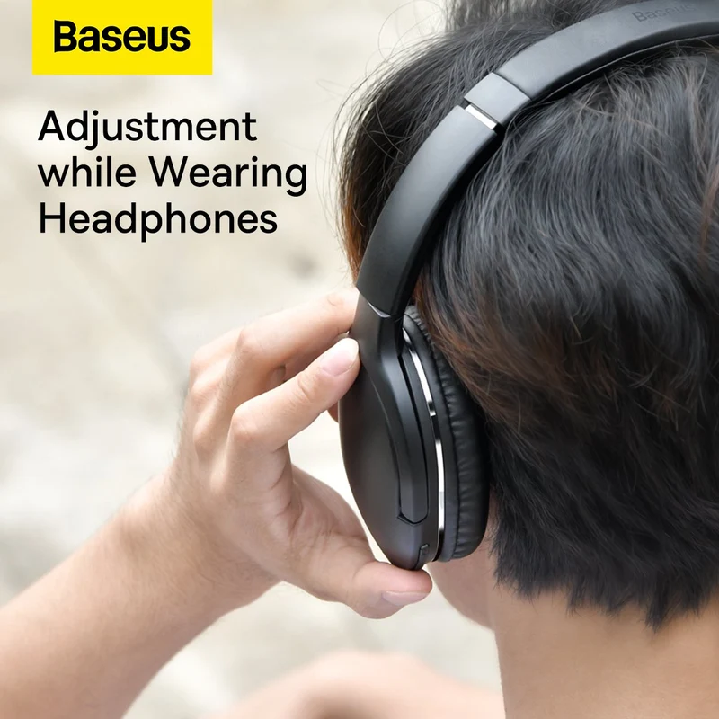 Baseus Encok Wireless Headphone D02 Pro (Black, White) (NGTD010301, NGTD010302)