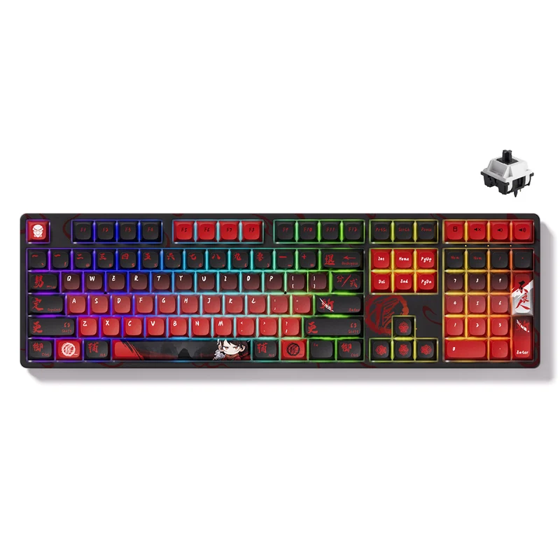 Akko The Degenerate 5108B Plus Multi-Mode RGB Hot-Swappable Mechanical Keyboard (Akko V3 Piano Pro Switch)