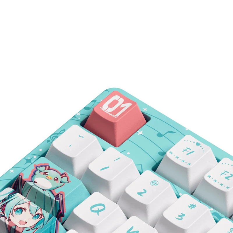 Akko Hatsune Miku 5108B Plus Multi-Mode RGB Hot-Swappable Mechanical Keyboard (Akko V3 Piano Pro Switch, Akko Creamy Cyan Switch)