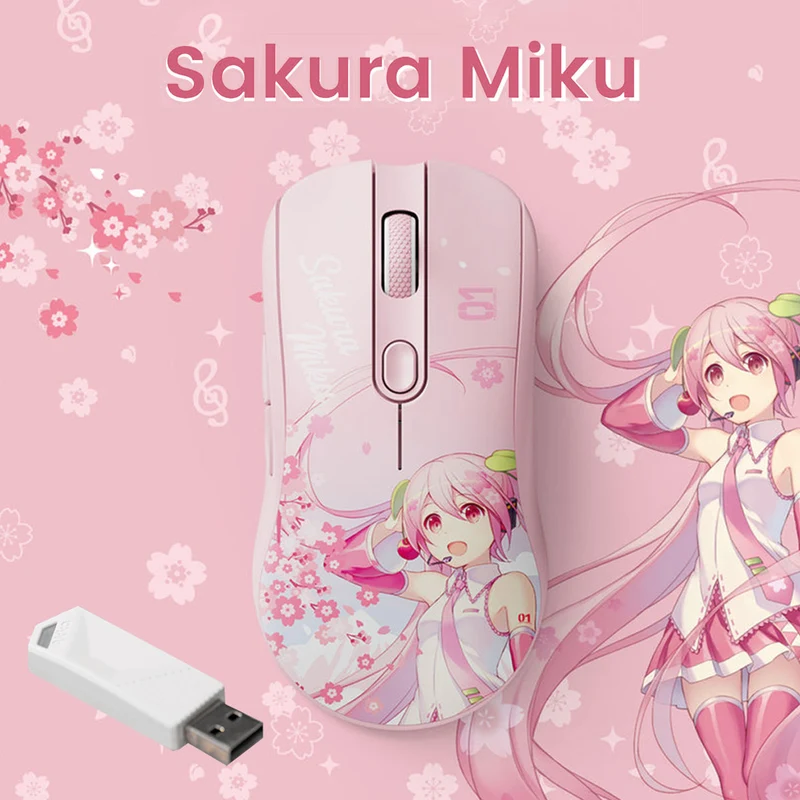 Akko AG ONE 3950 Sakura Miku 8K Wireless Tri-mode Gaming Mouse
