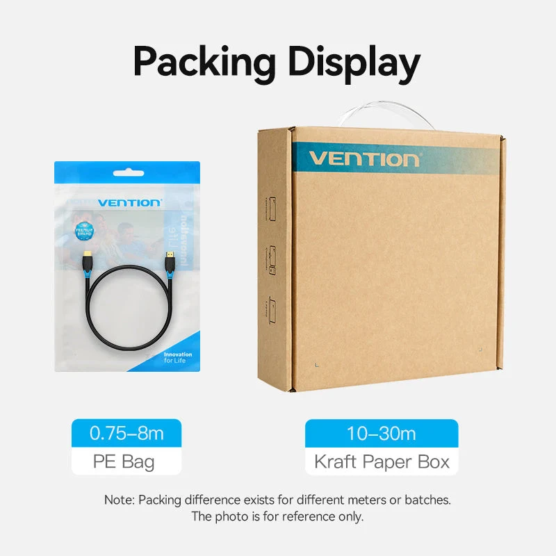 Vention HDMI Cable - (1.5M, 2M, 3M, 20M) (AACBG, AACBH, AACBI, AACBQ)
