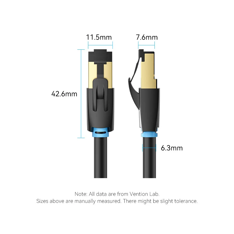 Vention Cat8 SFTP Ethernet Patch Cable - (1.5M, 3M, 5M, 10M, 15M) (IKABG, IKABI, IKABJ, IKABL, IKABN)