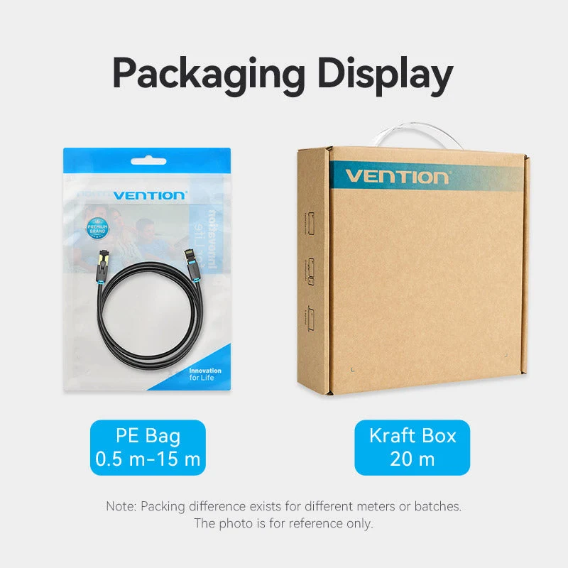 Vention Cat8 SFTP Ethernet Patch Cable - (1.5M, 3M, 5M, 10M, 15M) (IKABG, IKABI, IKABJ, IKABL, IKABN)
