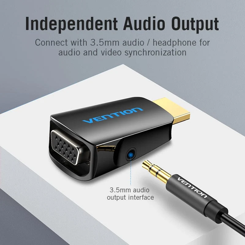 Vention HDMI to VGA Converter with 3.5mm Audio (AIDB0)