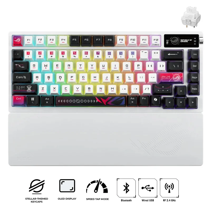 Asus ROG M704 AZOTH X 75% Wireless Mechanical Gaming Keyboard (White) (ROG NX Snow Switch V2)