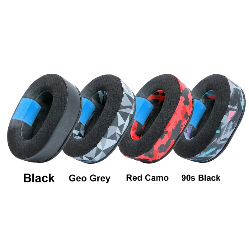 Wicked Cushions WC FreeZe Hybrid - Replacement Ear Pads Razer Blackshark V2 Pro (Black, Geo Grey, Red Camo, 90s Black) (BKSHARKFR-B, BKSHARKFR-GG, BKSHARKFR-RC, BKSHARKFR-90B)