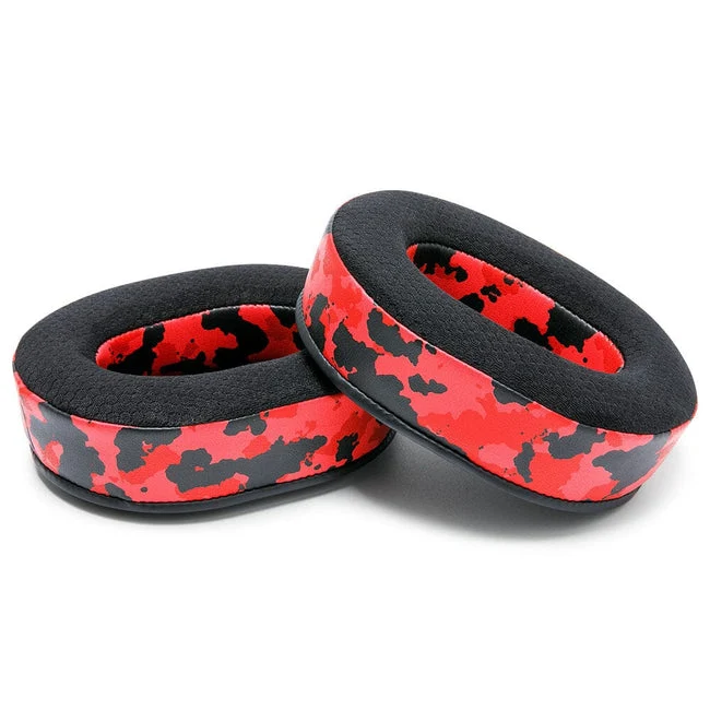Wicked Cushions WC FreeZe Hybrid - Replacement Ear Pads Razer Blackshark V2 Pro (Black, Geo Grey, Red Camo, 90s Black) (BKSHARKFR-B, BKSHARKFR-GG, BKSHARKFR-RC, BKSHARKFR-90B)