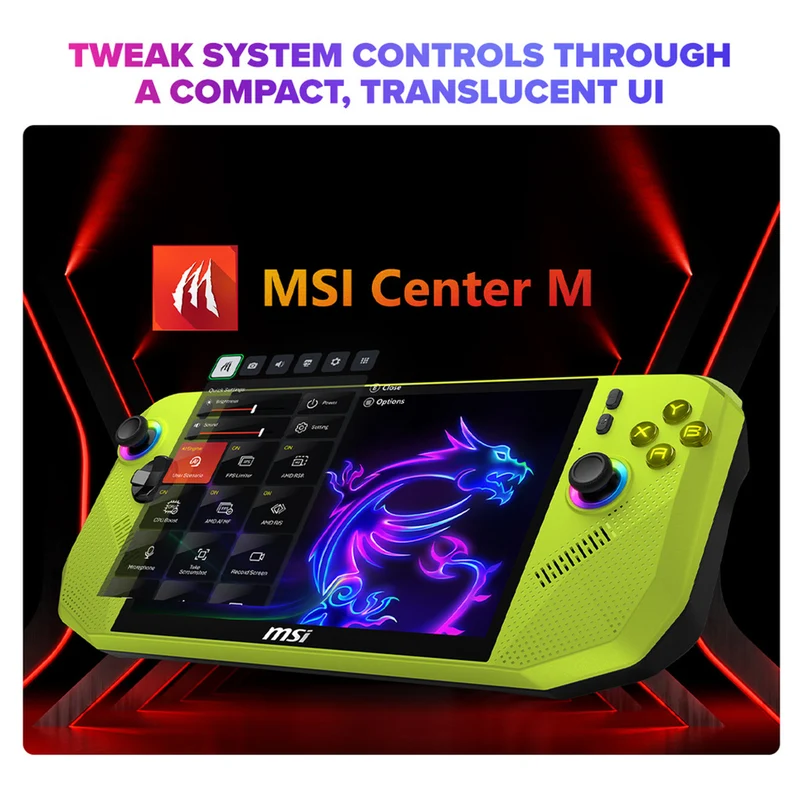 MSI Claw A8 BZ2EM-023PH Handheld Gaming (Neon Green) | 8" FHD+ (1920x1200) 120Hz Touchscreen | Ryzen Z2 Extreme | 24GB RAM | 1TB SSD | AMD Radeon Graphics | Windows 11 Home