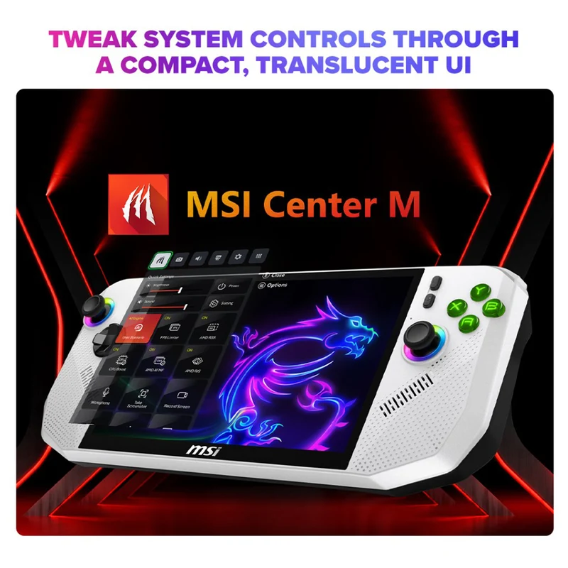 MSI Claw A8 BZ2EM-022PH Handheld Gaming (Polar Tempest) | 8" FHD+ (1920x1200) 120Hz Touchscreen | Ryzen Z2 Extreme | 24GB RAM | 1TB SSD | AMD Radeon Graphics | Windows 11 Home