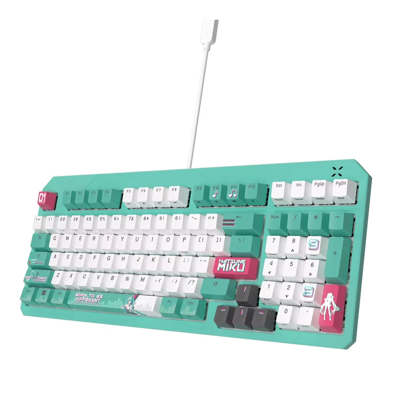 Asus TUF Gaming K3 Gen II Hatsune Miku Ed. Keyboard (Optical-Mechanical RGB Red Switch, Optical-Mechanical RGB Blue Switch) (RA09)