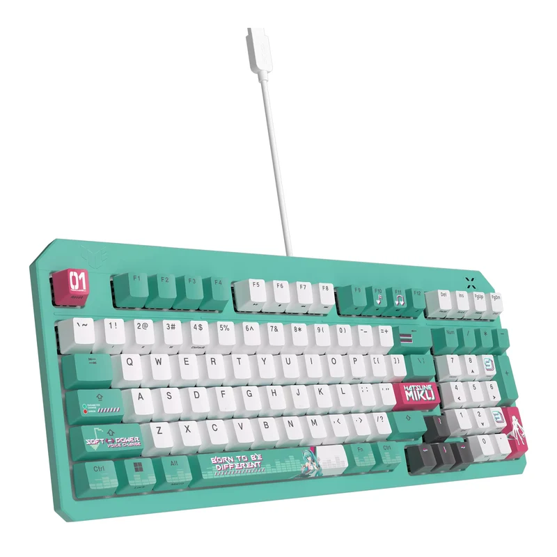 Asus TUF Gaming K3 Gen II Hatsune Miku Ed. Keyboard (Optical-Mechanical RGB Red Switch, Optical-Mechanical RGB Blue Switch) (RA09)