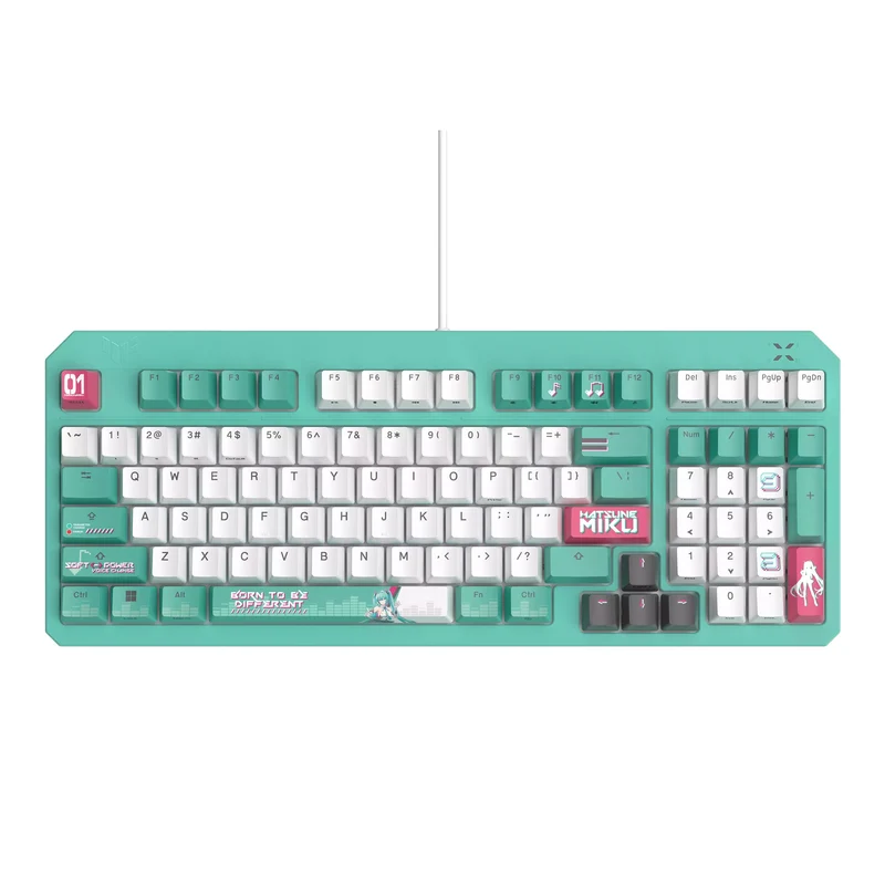 Asus TUF Gaming K3 Gen II Hatsune Miku Ed. Keyboard (Optical-Mechanical RGB Red Switch, Optical-Mechanical RGB Blue Switch) (RA09)