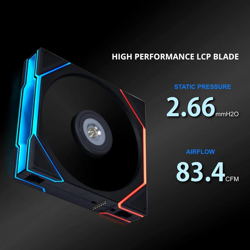 Lian Li Uni Fan TL Wireless 120mm Reverse Blade Revolutionary ARGB Single Fan (Black, White)