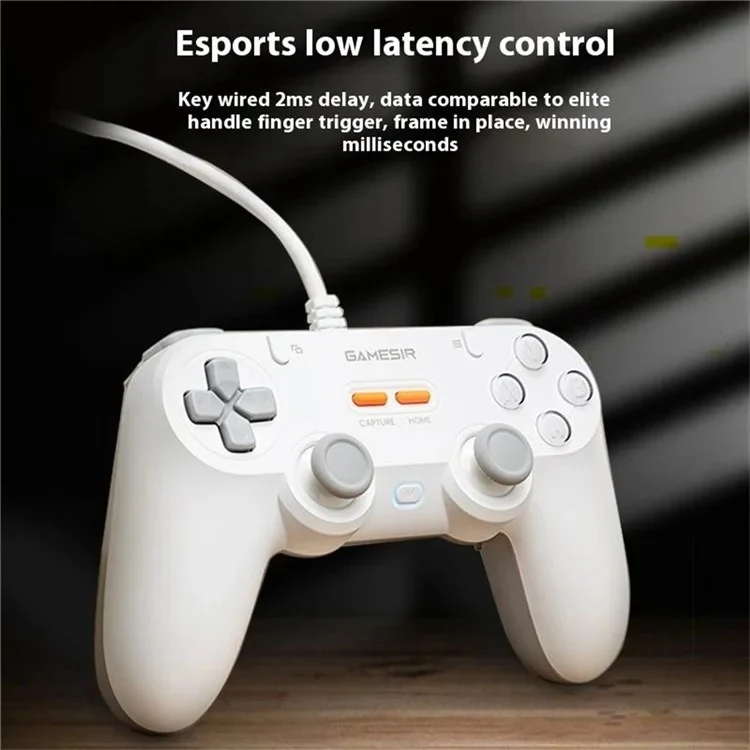 Gamesir T3 Lite Wired Game Controller (Serene White, Retro Gray)