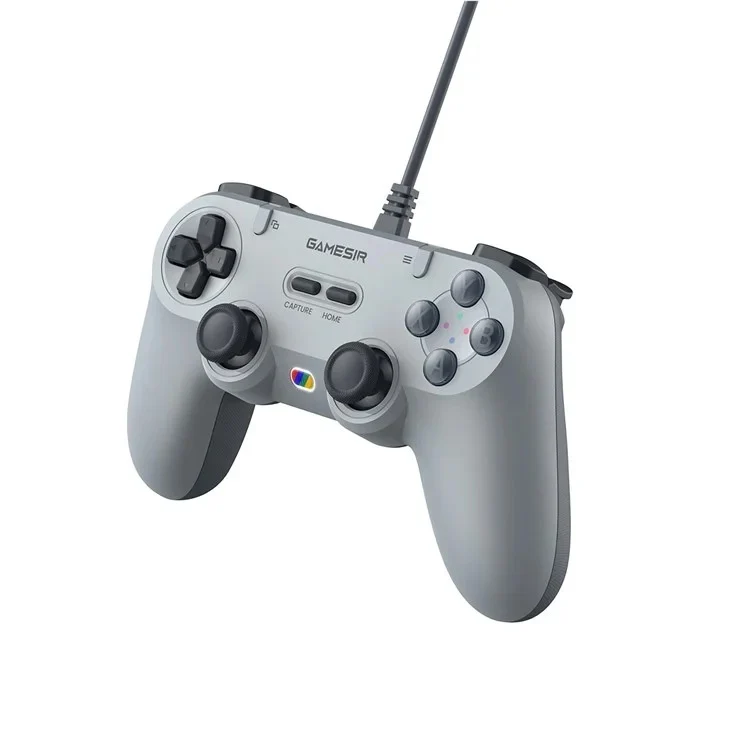 Gamesir T3 Lite Wired Game Controller (Serene White, Retro Gray)