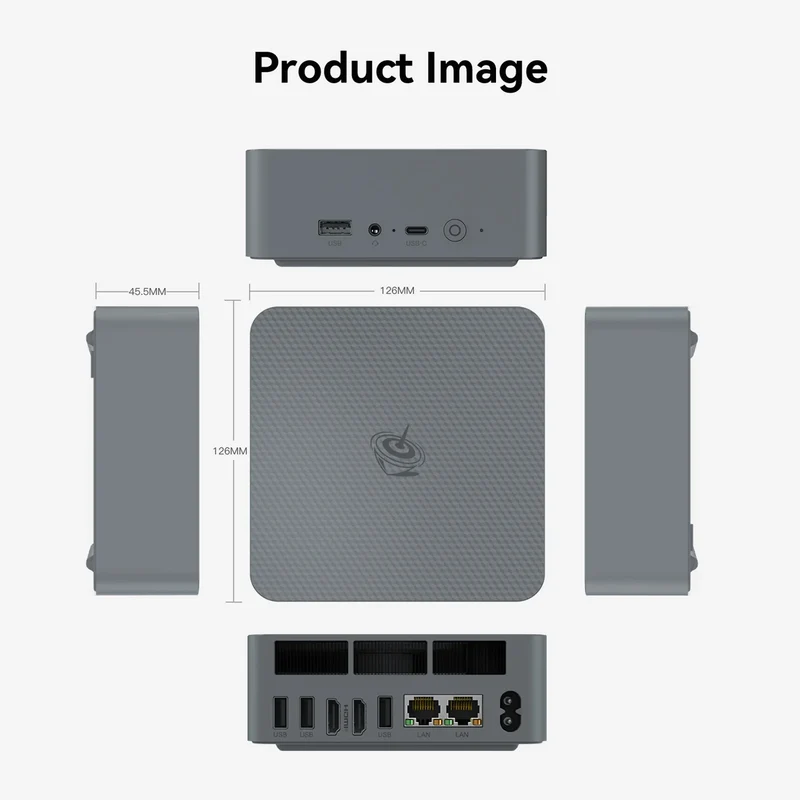 Beelink EQR6-LP AMD Ryzen 7 6800U Processor (24GB RAM+500GB SSD | 32GB RAM+1TB SSD) Windows 11 Pro Mini PC (Milky Grey)